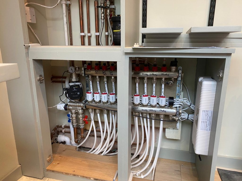 An underfloor heating system 